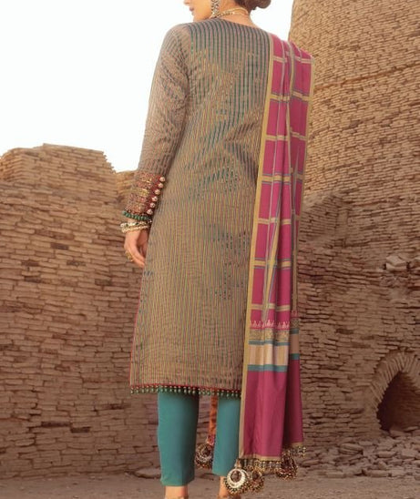 Al karam Festive Collection'21 FC#10 Teal Pink