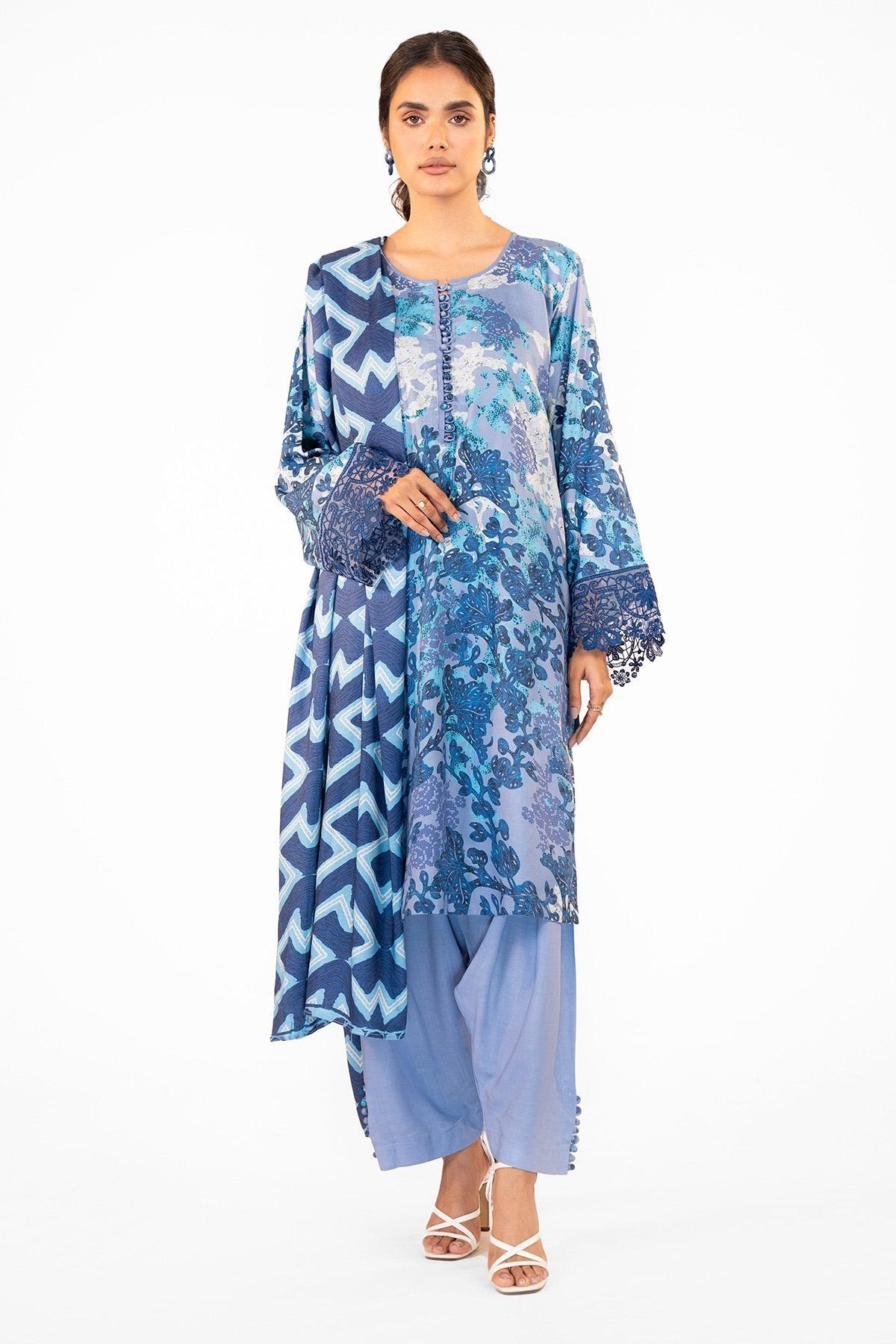 Al-Karam Winter Collection`22 FW#10 Blue