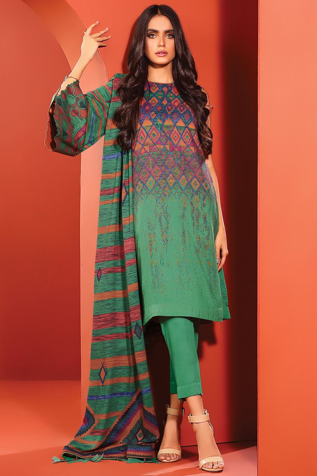 Al karam Winter 2Pcs'20 FW#11.1 Green