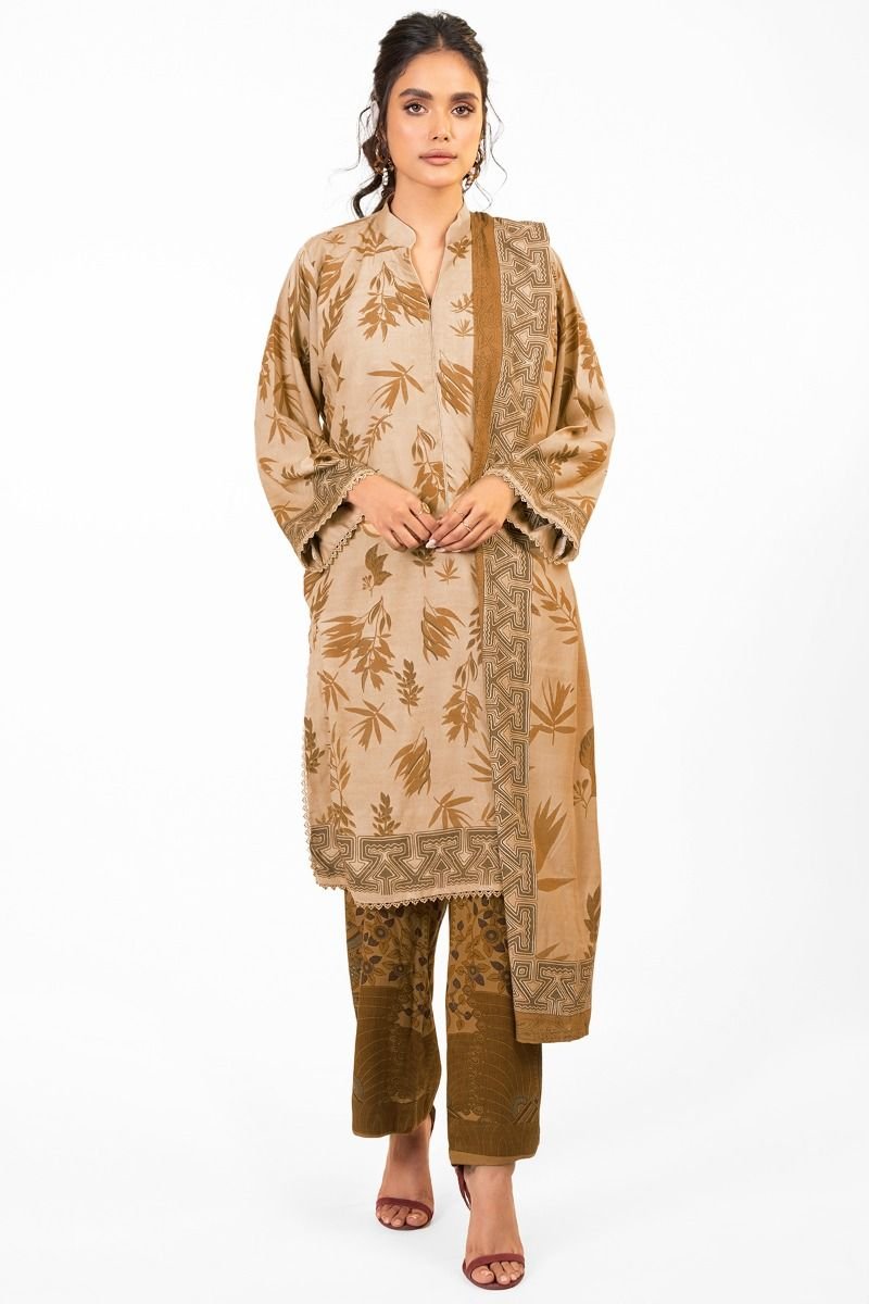 Al-Karam Winter Collection`22 FW#14 Beige