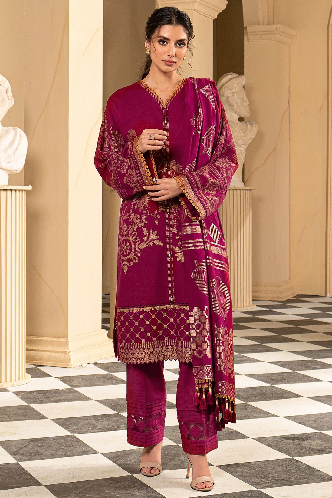 Al-Karam Winter Collection`22 FW#19 PINK
