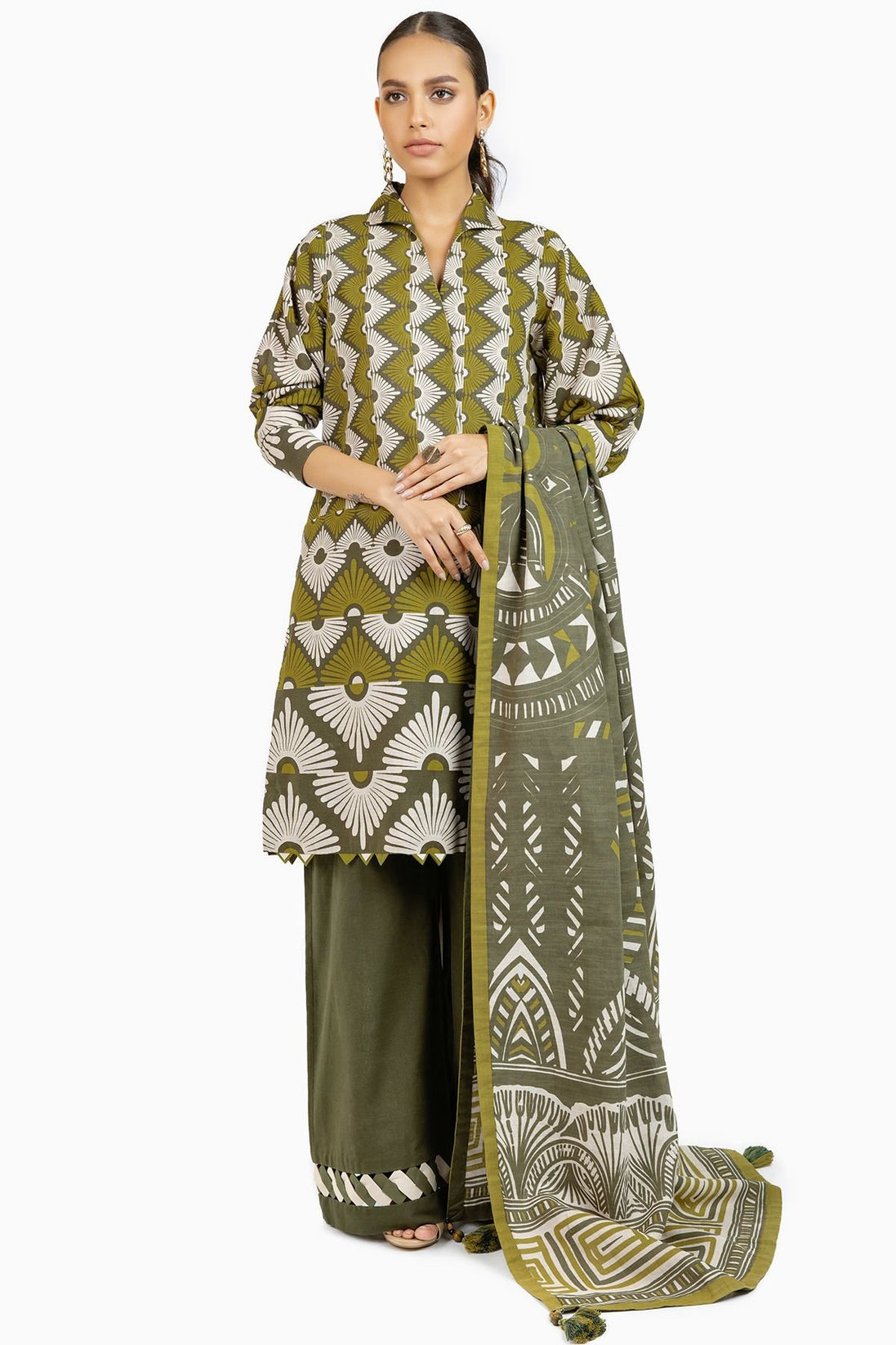 Al-Karam Winter Collection`22 FW#21 GREEN