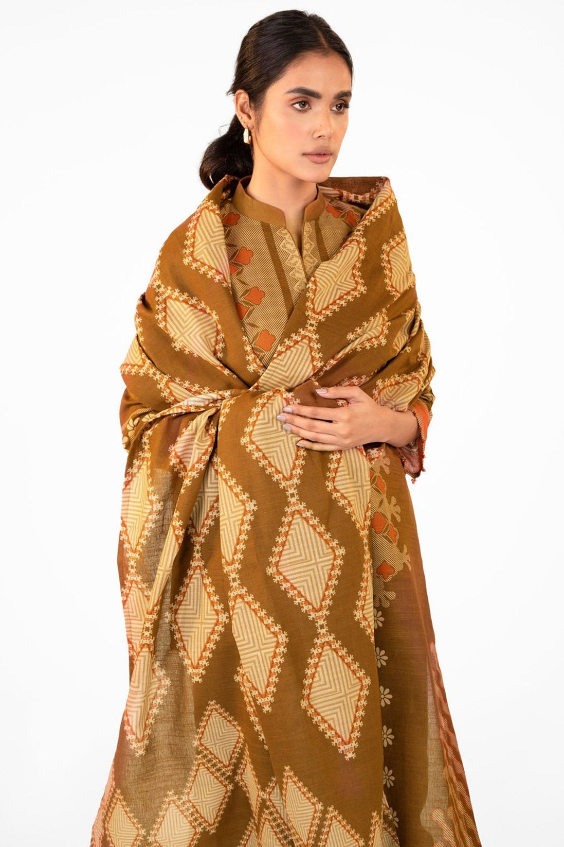 Al-Karam Winter Collection`22 FW#22 BROWN
