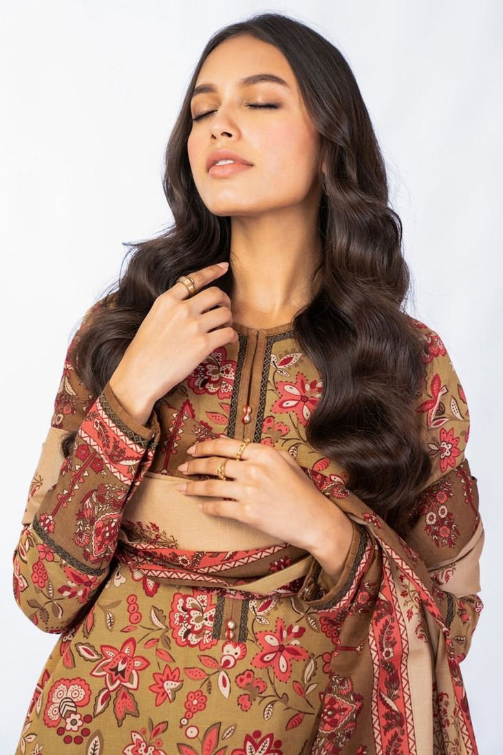 Al-Karam Winter Collection`22 FW#22.1 BEIGE