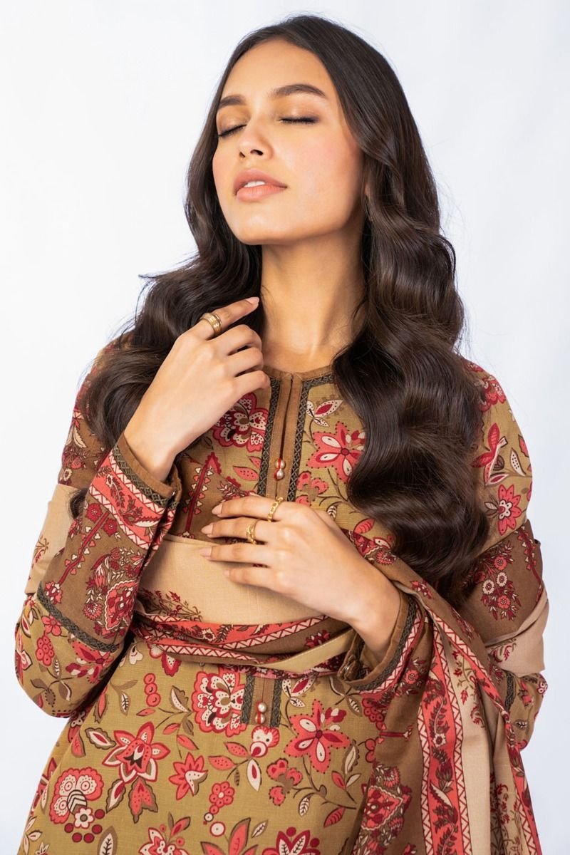 Al-Karam Winter Collection`22 FW#22.1 BEIGE