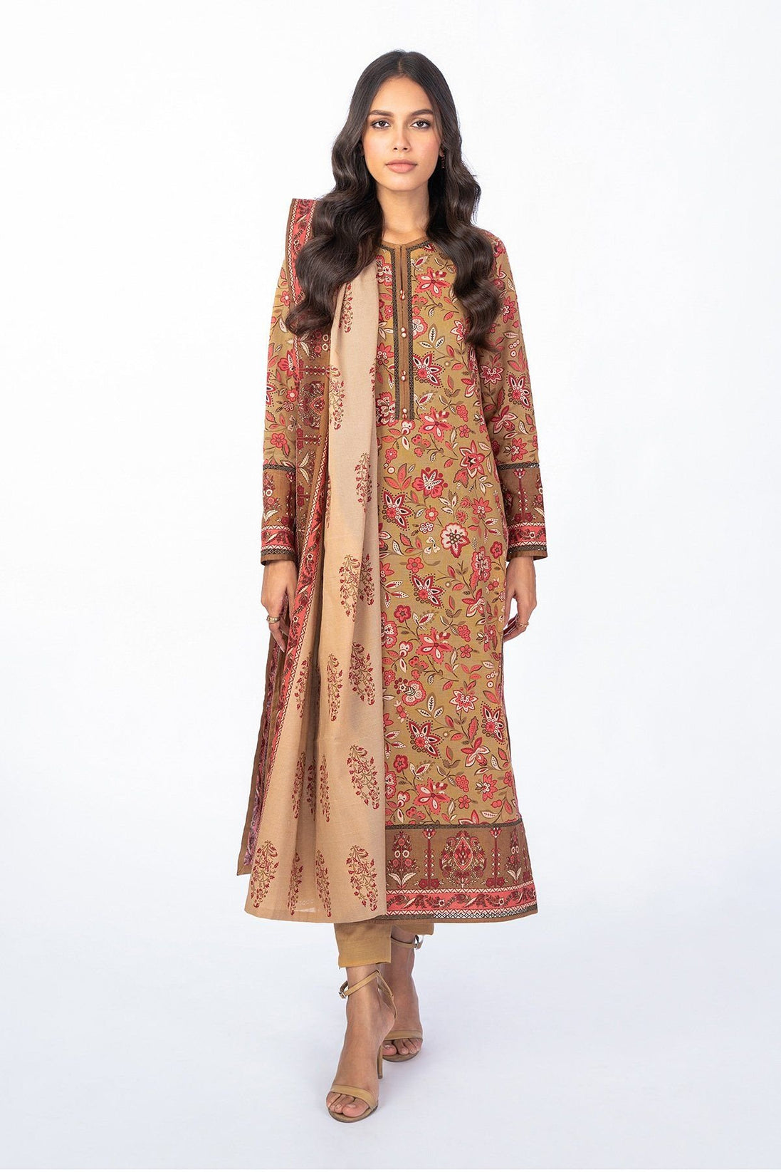 Al-Karam Winter Collection`22 FW#22.1 BEIGE
