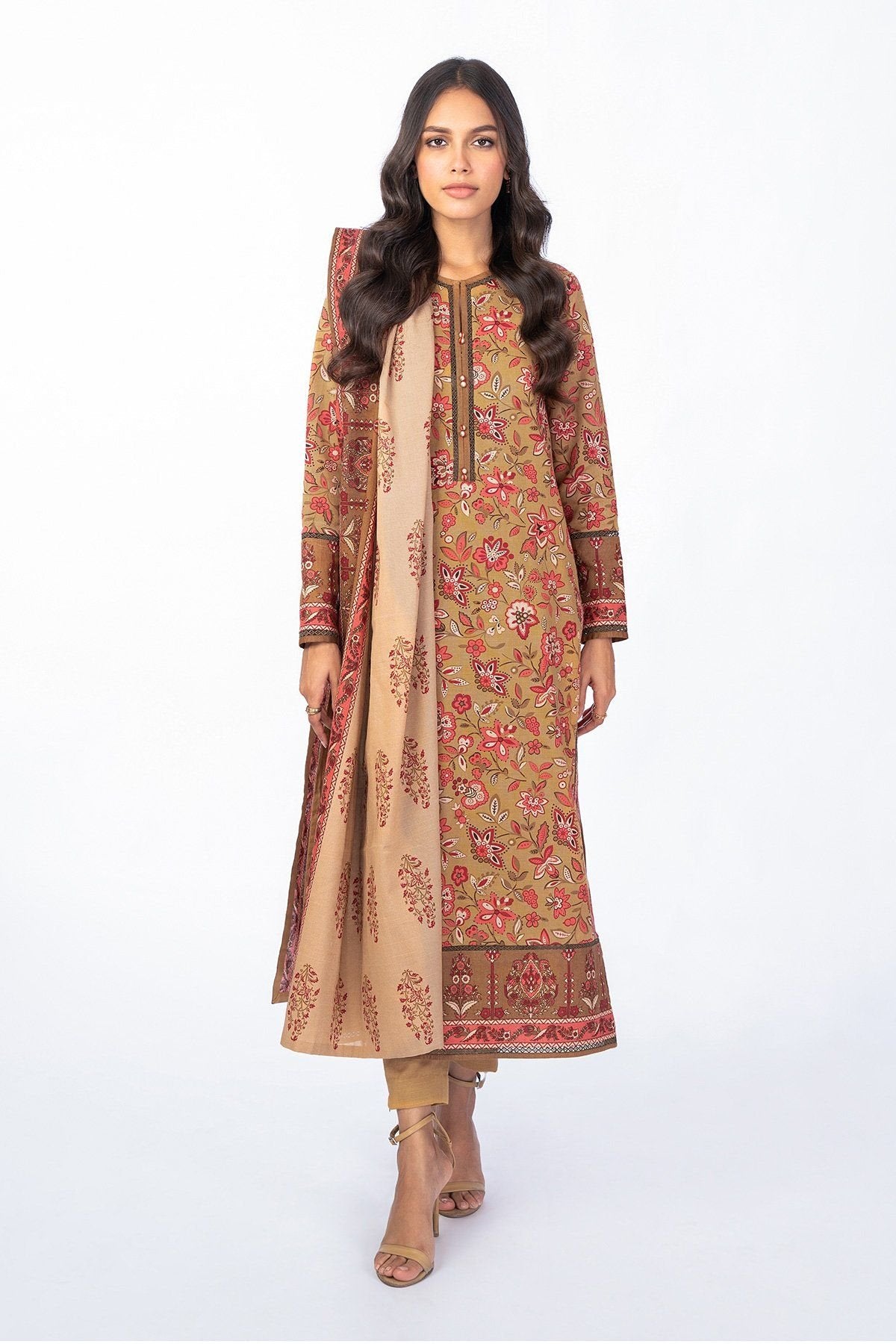 Al-Karam Winter Collection`22 FW#22.1 BEIGE