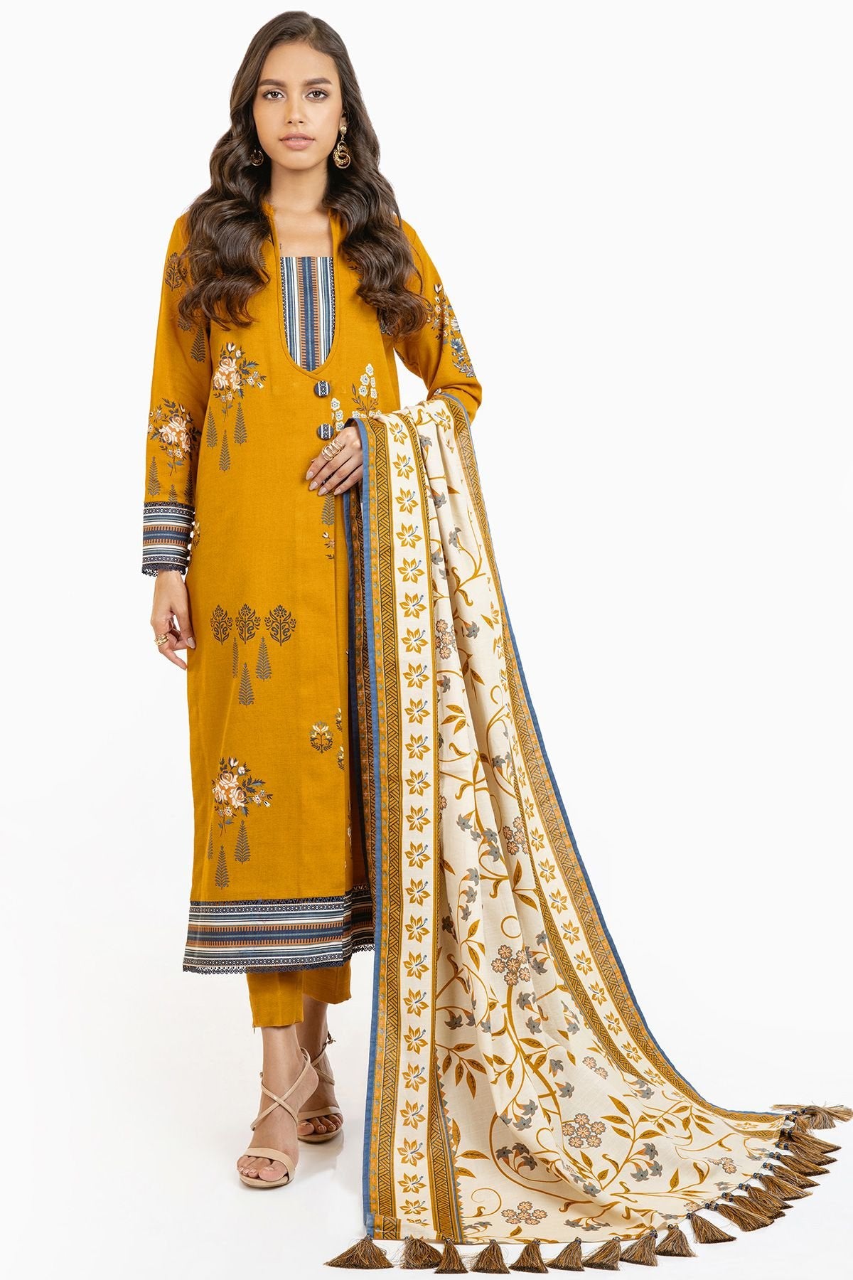 Al-Karam Winter Collection`22 FW#23.1 YELLOW