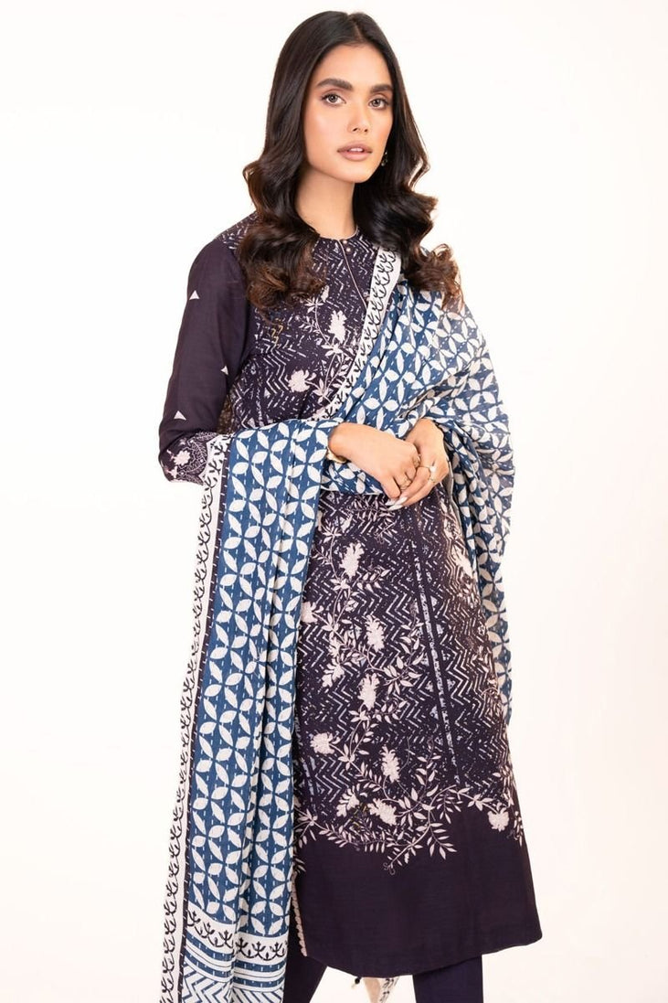 Al-Karam Winter Collection`22 FW#24.1 N-BLUE
