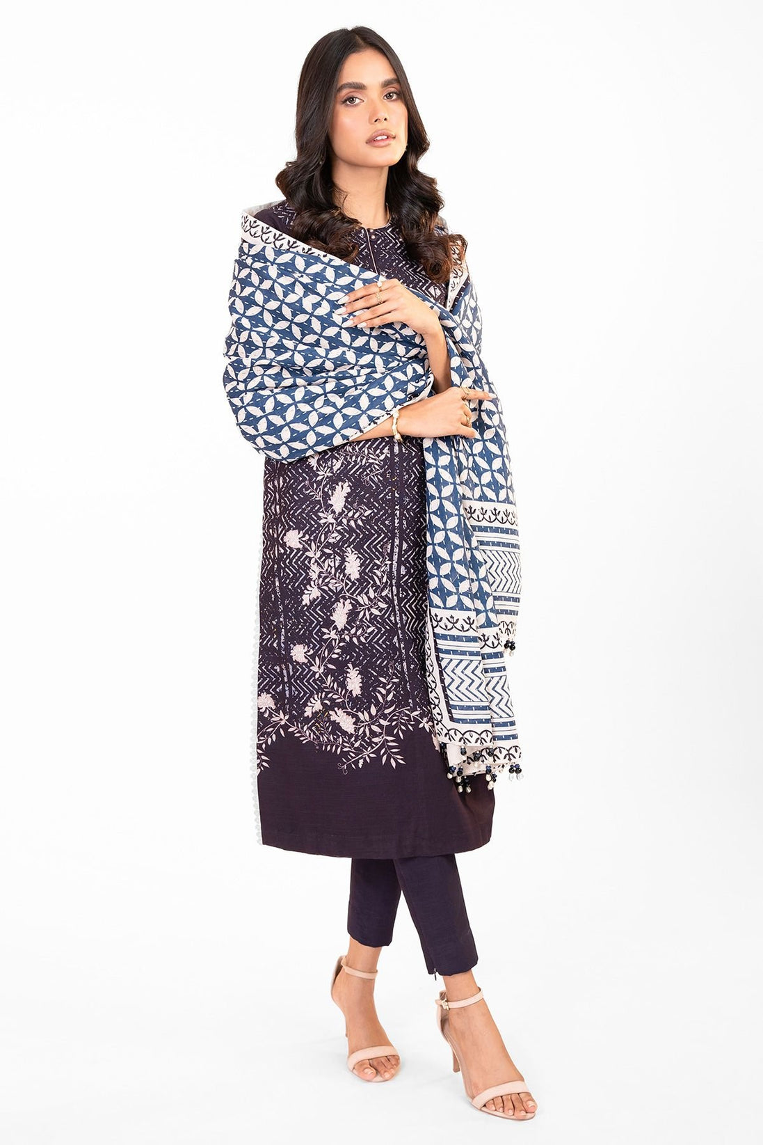 Al-Karam Winter Collection`22 FW#24.1 N-BLUE