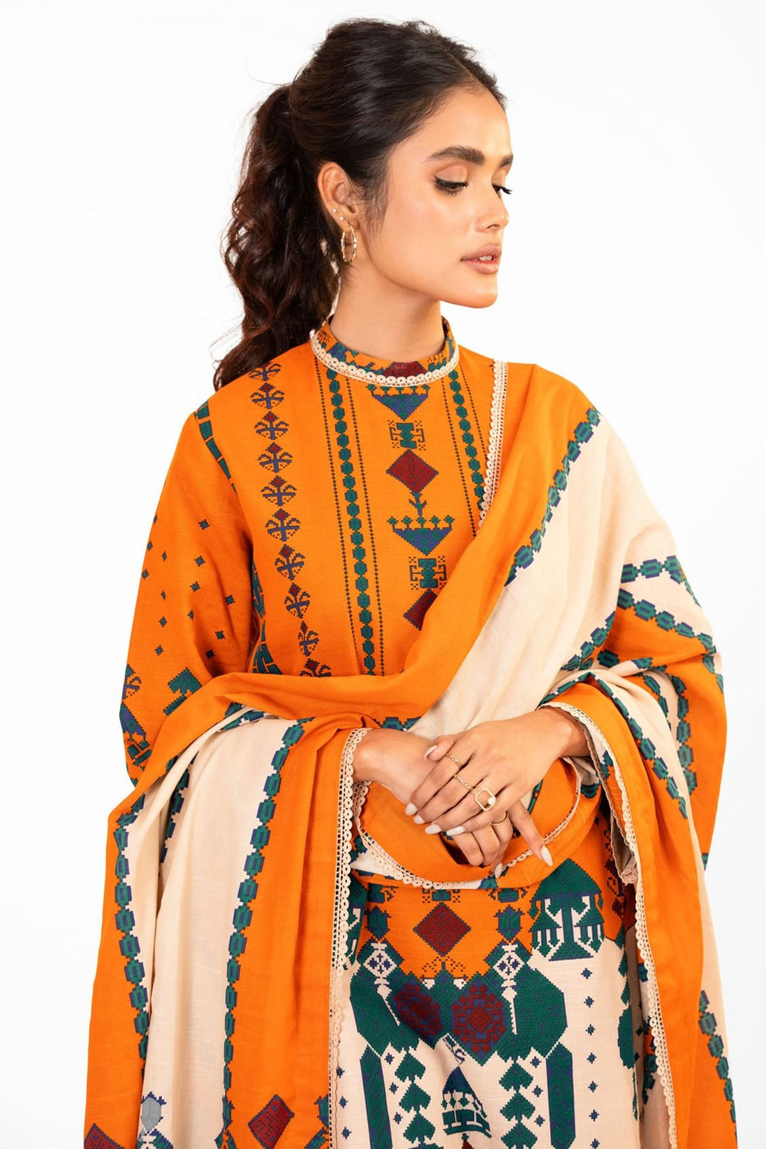 Al-Karam Winter Collection`22 FW#25 YELLOW