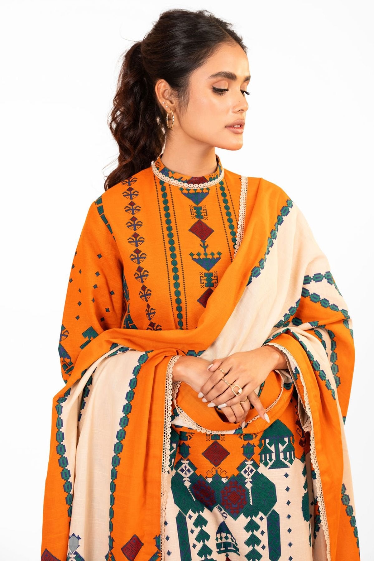 Al-Karam Winter Collection`22 FW#25 YELLOW