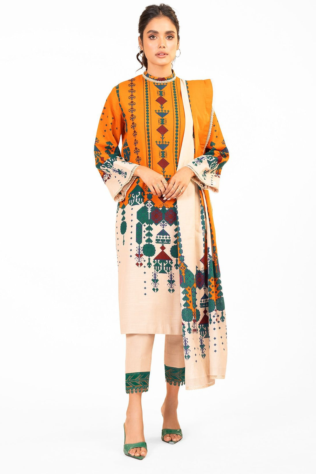 Al-Karam Winter Collection`22 FW#25 YELLOW