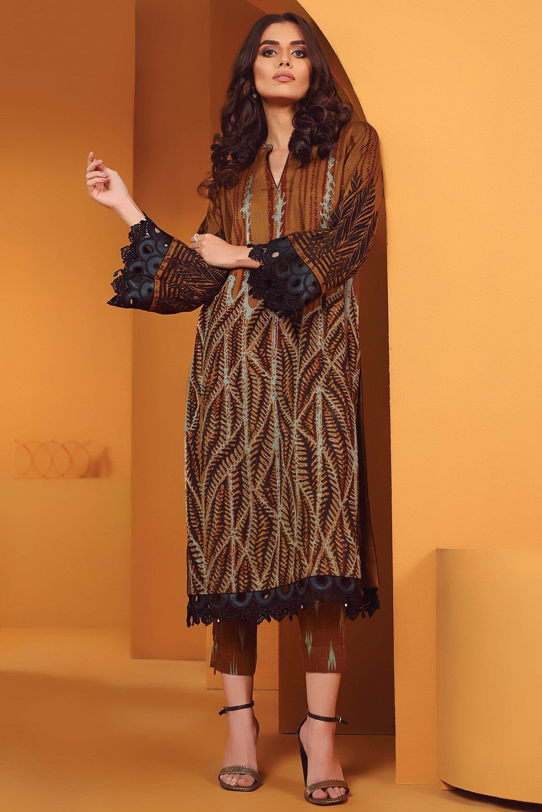 Al karam Winter Collection'20 FW#25.1 Brown