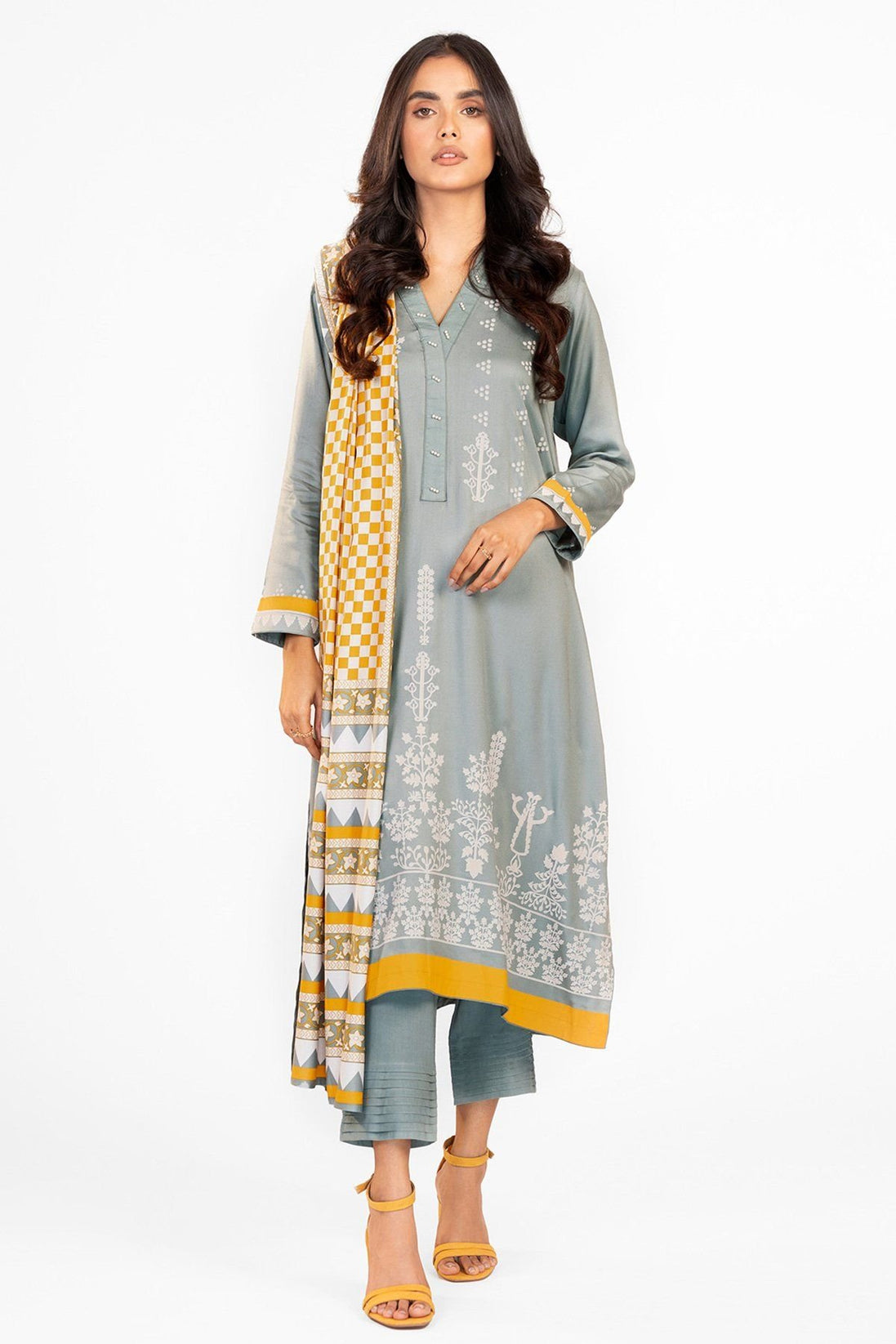 Al-Karam Winter Collection`22 FW#28.1 GREY
