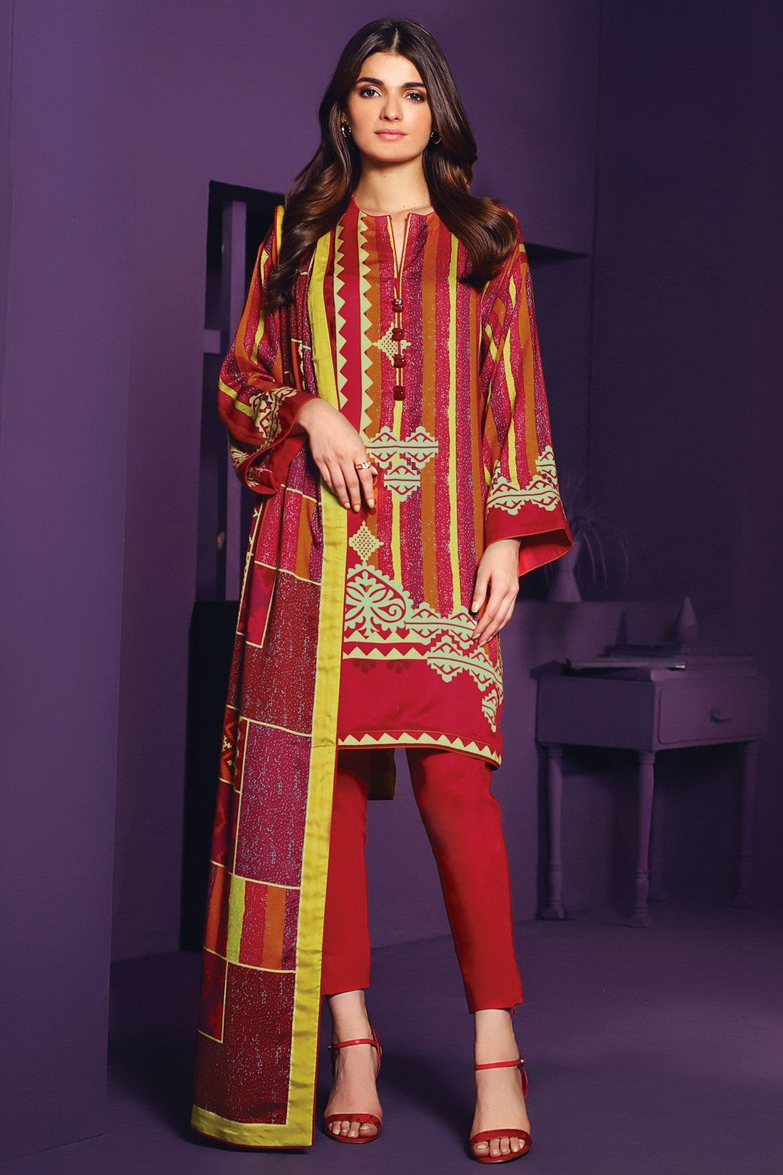 Al karam Winter Collection'20 FW#29 Red