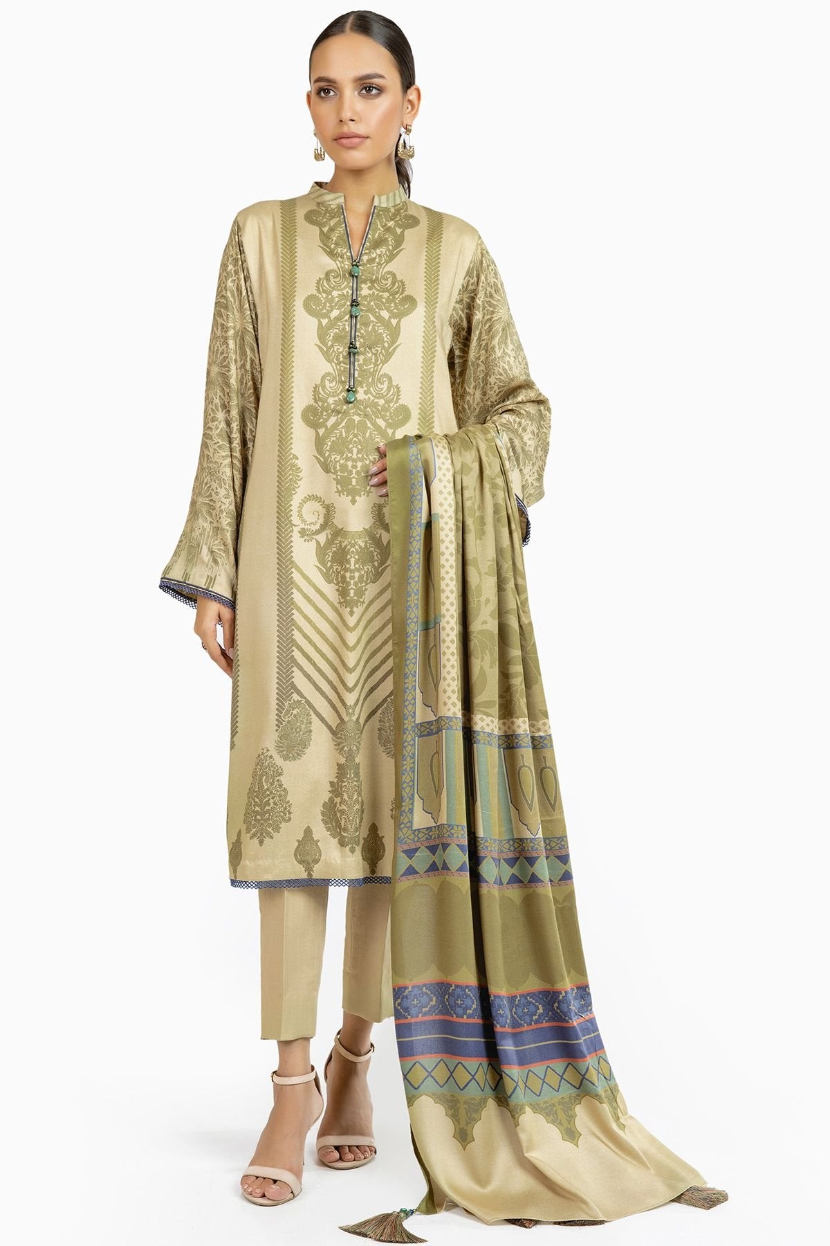 Al-Karam Winter Collection`22 FW#29 BEIGE