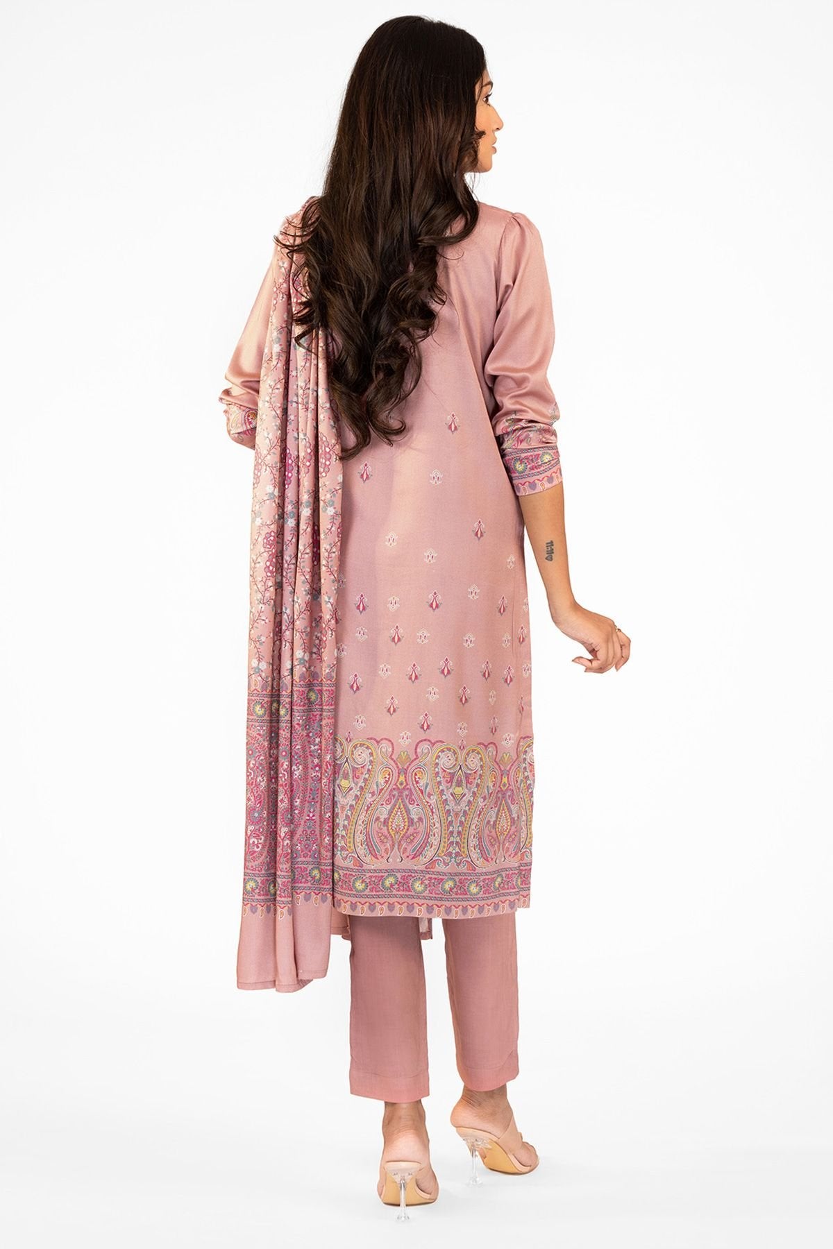 Al-Karam Winter Collection`22 FW#29.1 T-PINK
