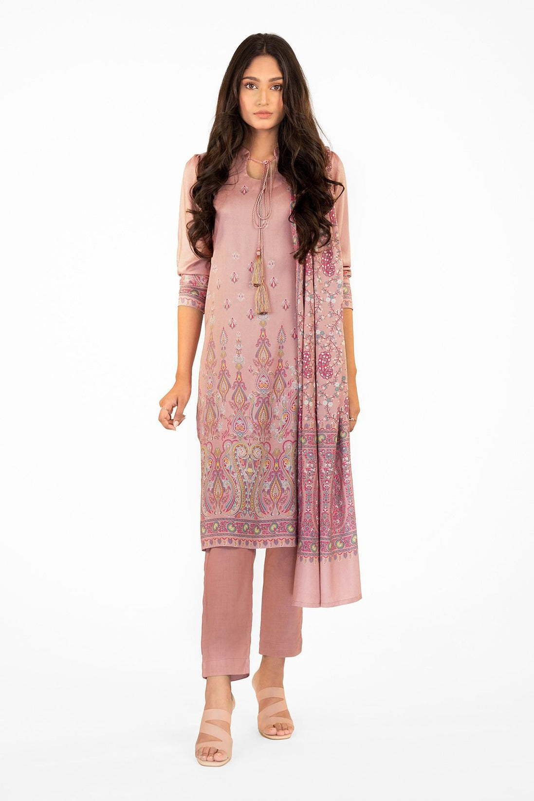 Al-Karam Winter Collection`22 FW#29.1 T-PINK
