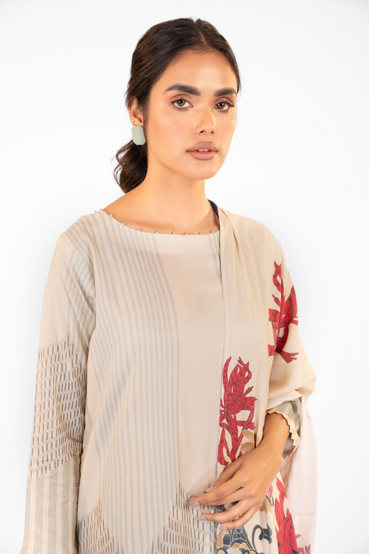 Al-Karam Winter Collection`22 FW#34 CREAM