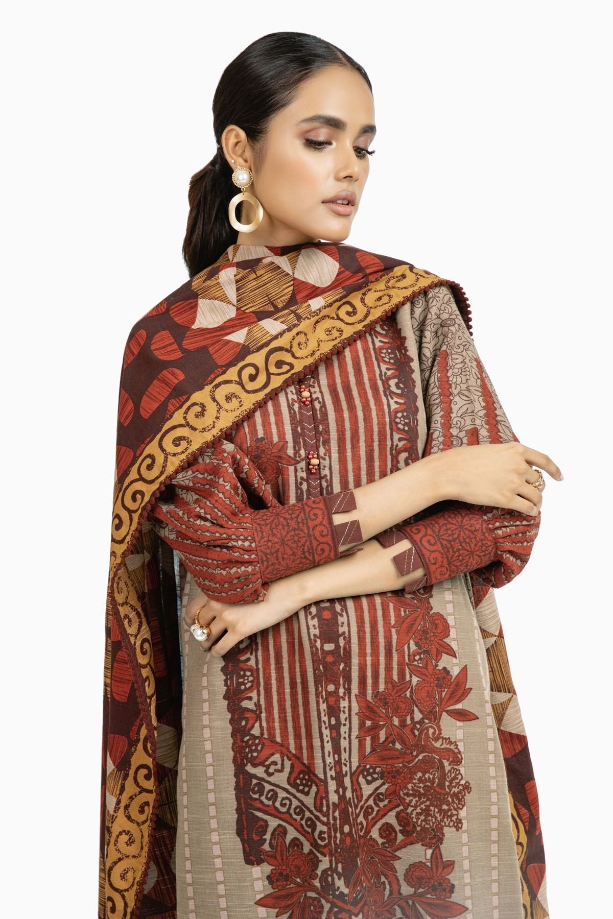 Al-Karam Winter Collection`22 FW#50 RUST
