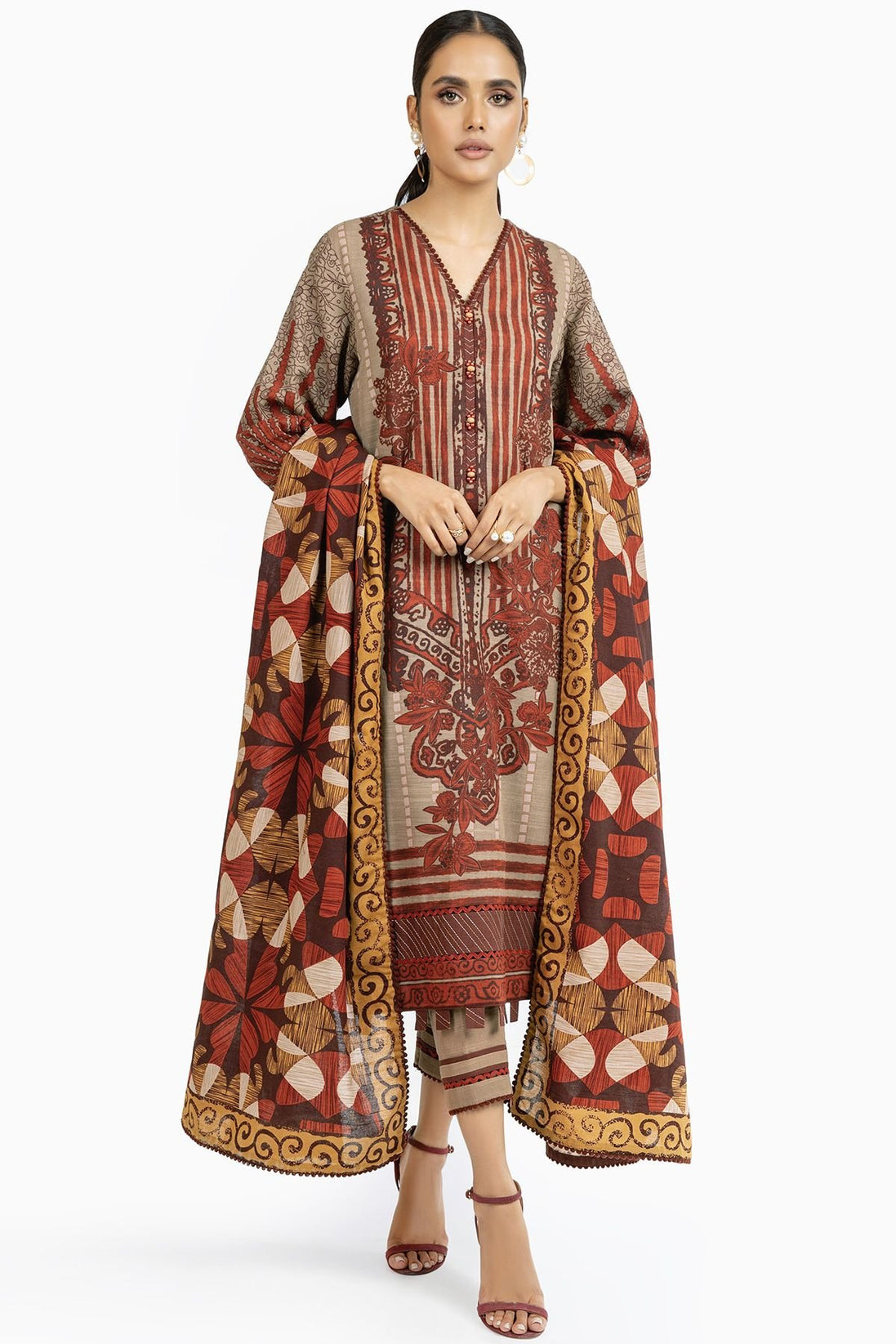 Al-Karam Winter Collection`22 FW#50 RUST