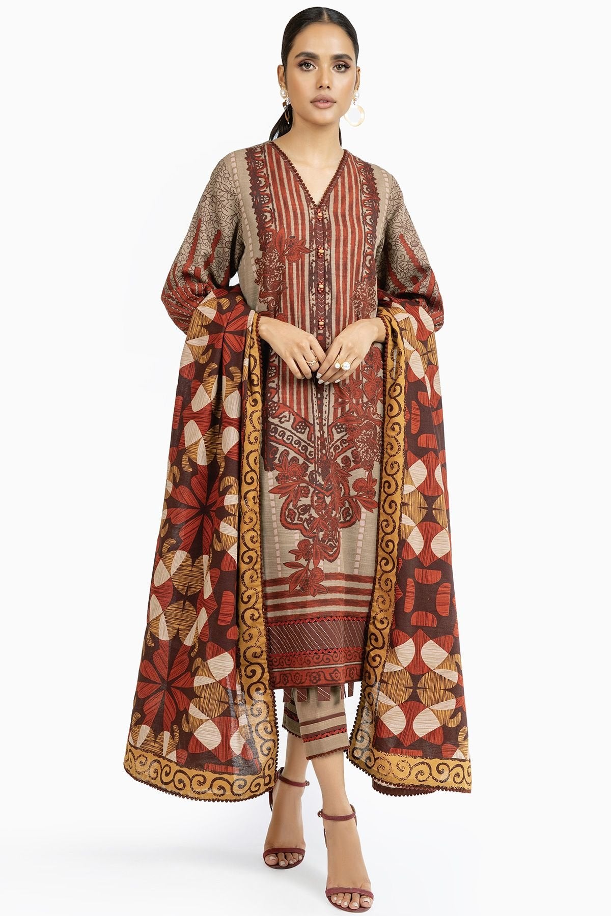 Al-Karam Winter Collection`22 FW#50 RUST