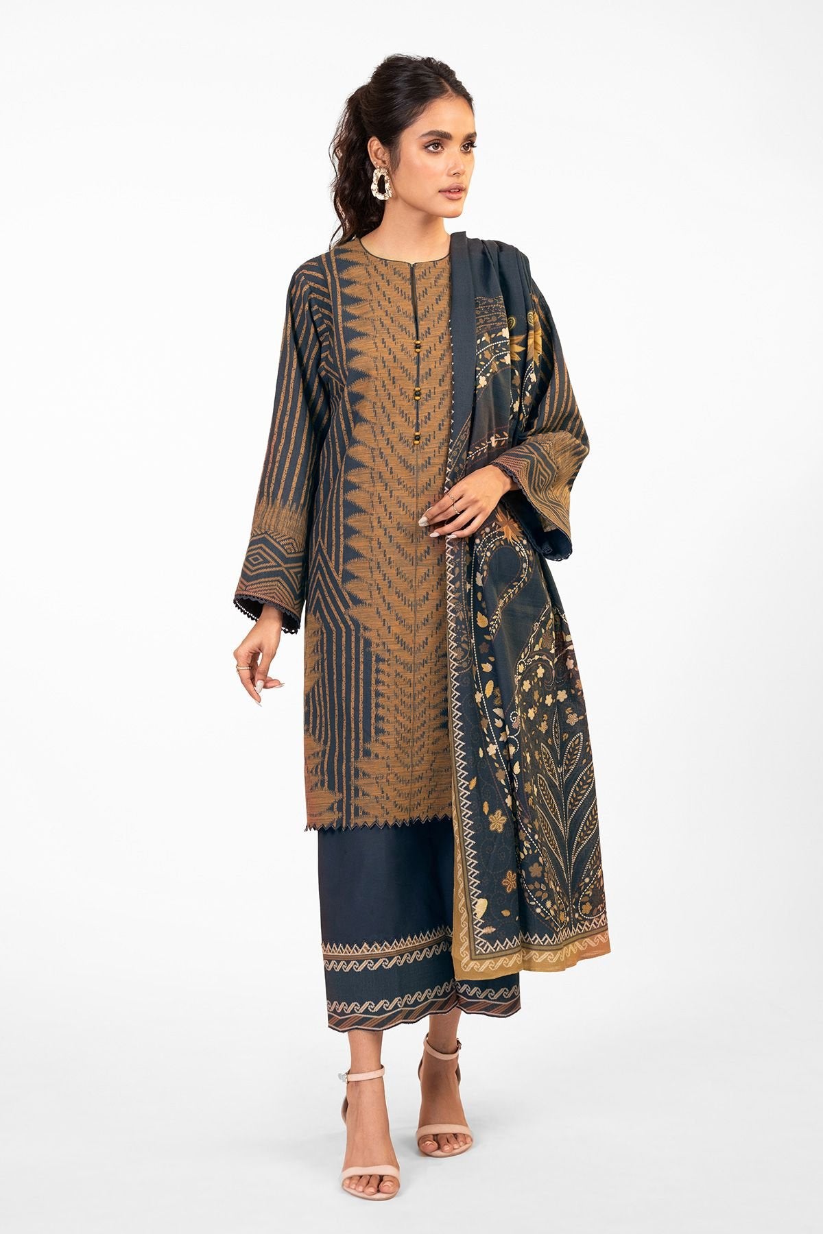 Al-Karam Winter Collection`22 FW#52 CHARCOAL GREY