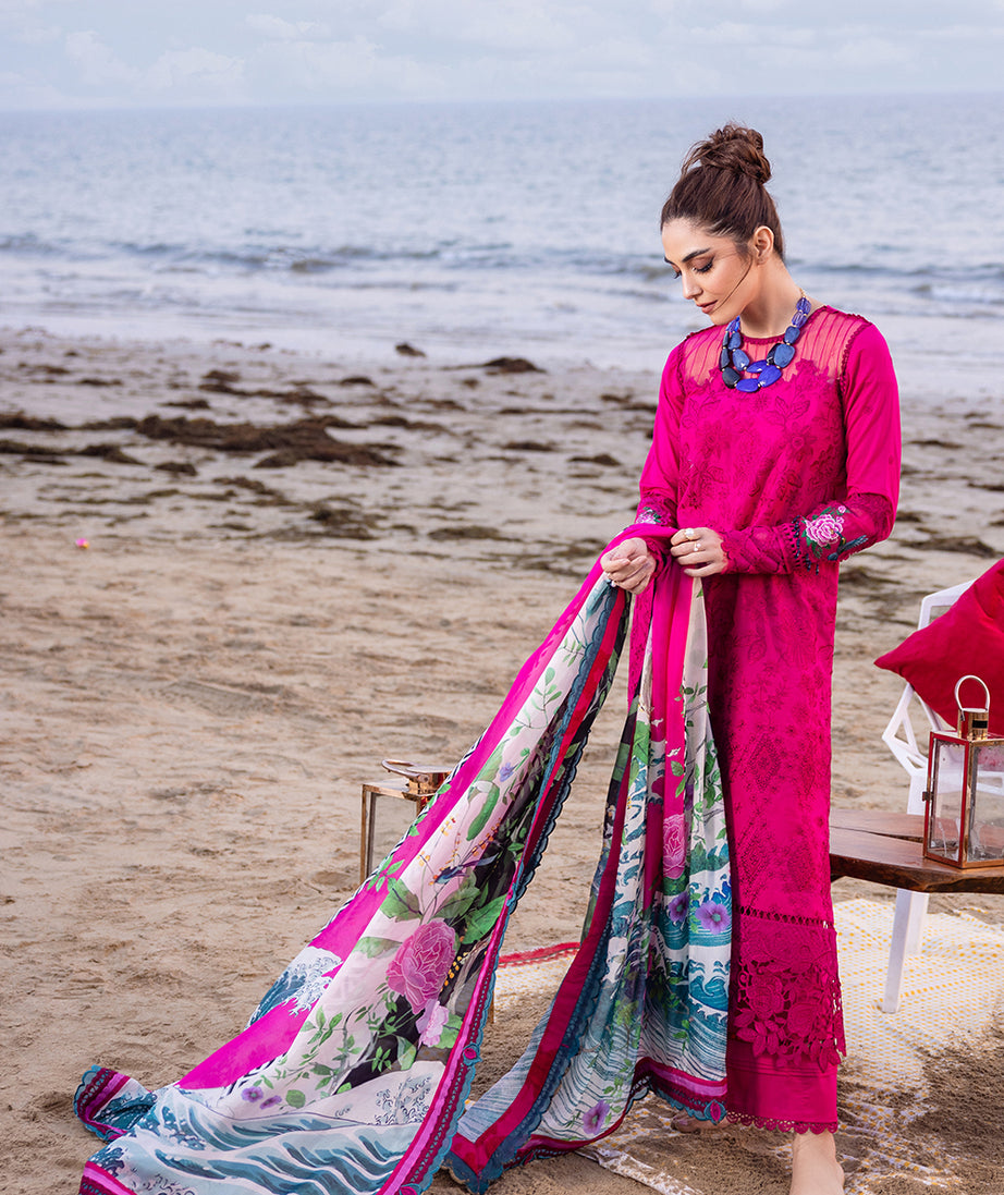 Saira Rizwan Luxury Lawn`24 (DAMASK)