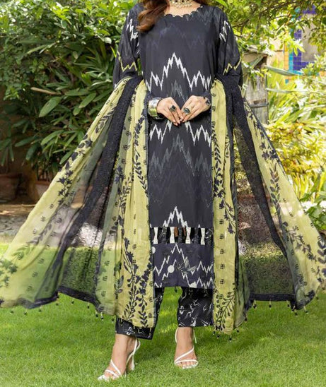 Mi Creation Dhagakari Viscose`24 D#1 (Black)