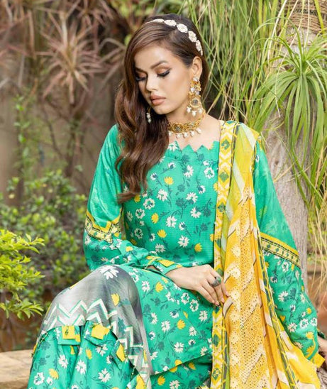 Mi Creation Dhagakari Viscose`24 D#1 (Green)