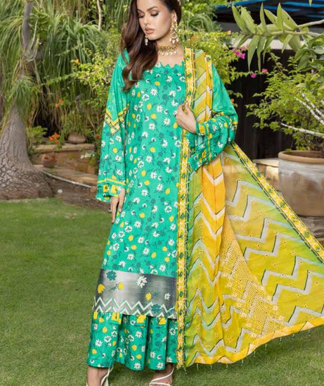 Mi Creation Dhagakari Viscose`24 D#1 (Green)