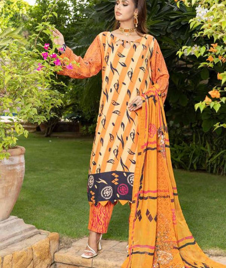 Mi Creation Dhagakari Viscose`24 D#1 (Orange)