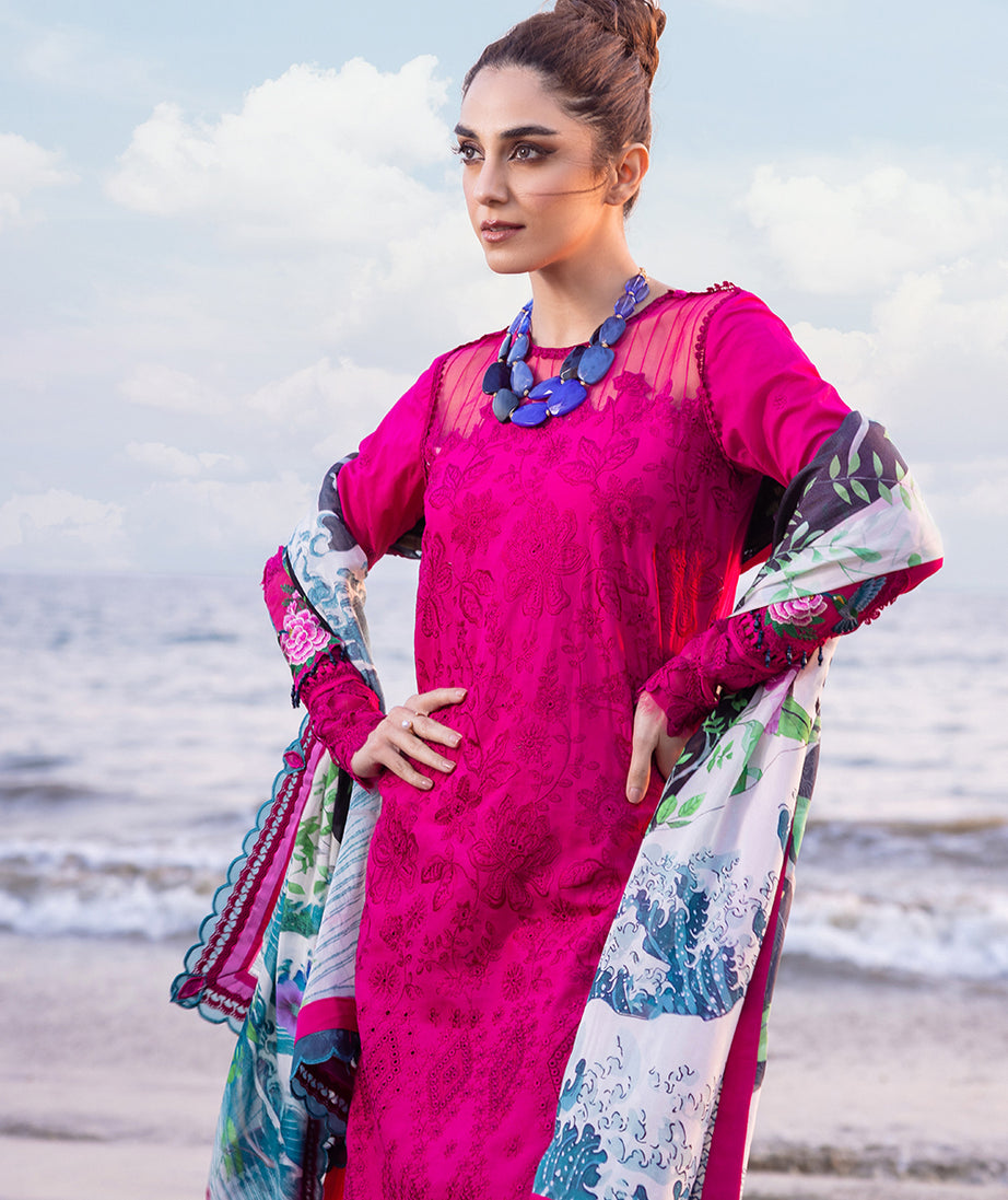 Saira Rizwan Luxury Lawn`24 (DAMASK)