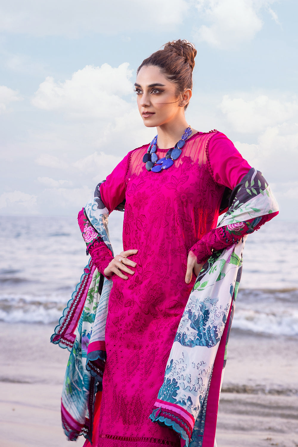 Saira Rizwan Luxury Lawn`24 (DAMASK)
