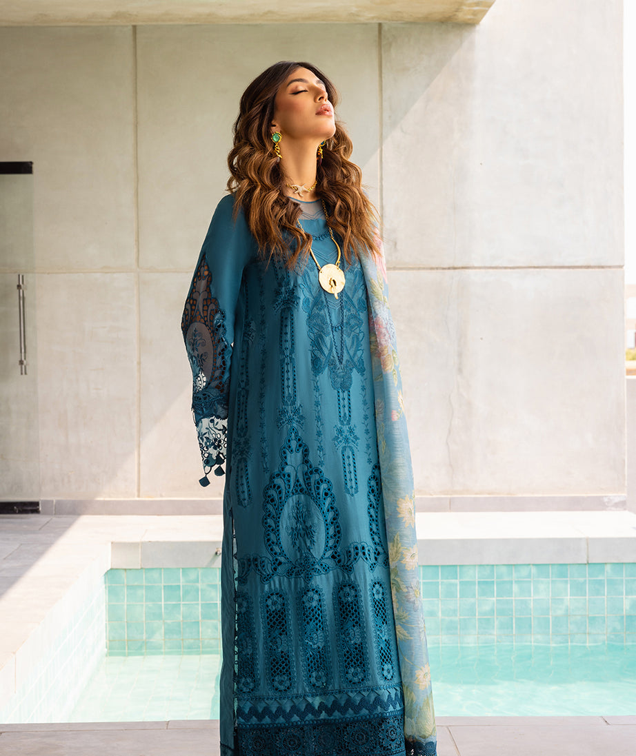 Saira Rizwan Luxury Lawn`24 (SAPPHIRE)