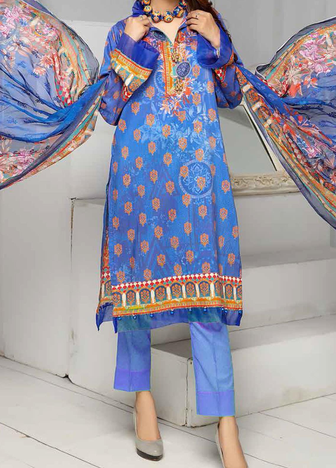 Khaka Emb Viscose P/Scrool`20 D#10