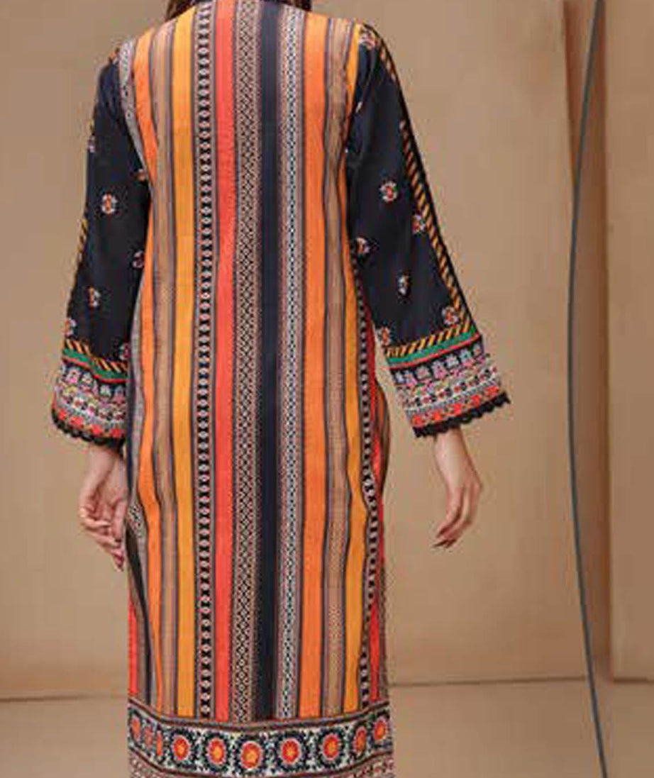 LimeLight Unstitched Summer`21 1 Piece Shirt D#1393 (Black)