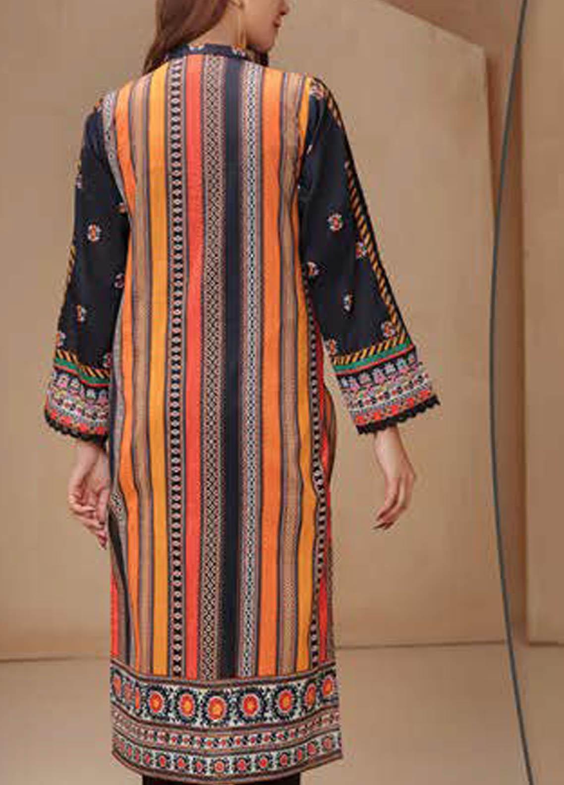 LimeLight Unstitched Summer`21 1 Piece Shirt D#1393 (Black)