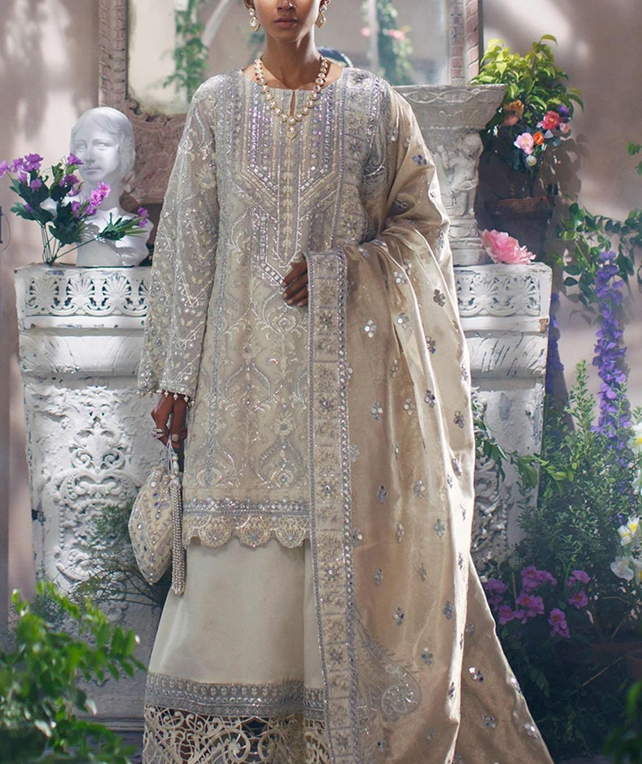 Mahgul Luxury Chiffon'21 D#3 Ivory Empress