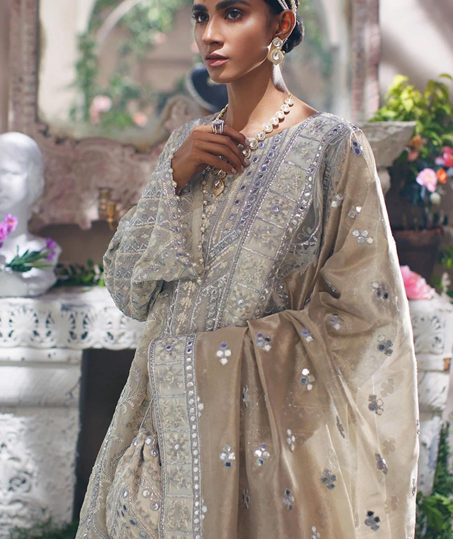 Mahgul Luxury Chiffon'21 D#3 Ivory Empress