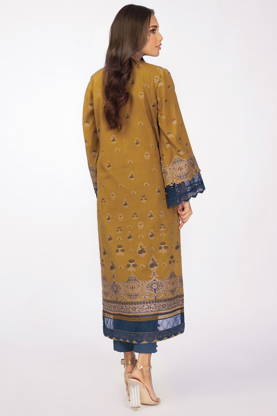 Al-Karam Mid Summer Shirt`22 MS#45.1 Olive Green