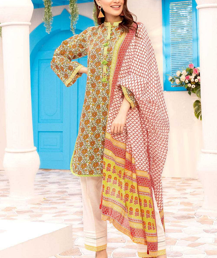 Gul Ahmed Emb Lawn'21 CL-1025 A