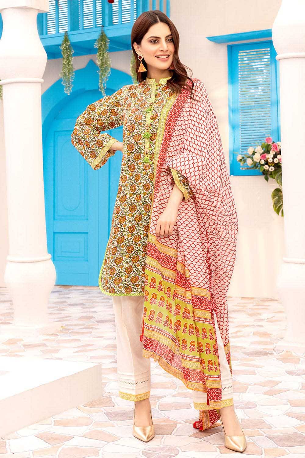 Gul Ahmed Emb Lawn'21 CL-1025 A
