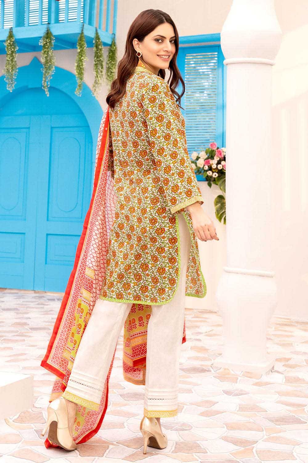 Gul Ahmed Emb Lawn'21 CL-1025 A
