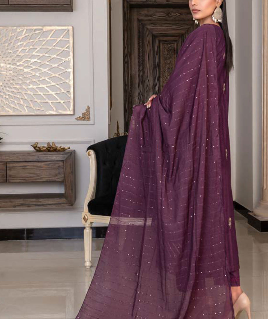 Noor Jahan R/Qamar Emb Lawn'24 (Purple)