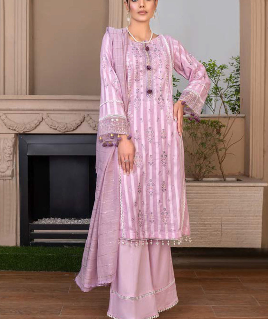 Noor Jahan R/Qamar Emb Lawn'24 (L Purple)