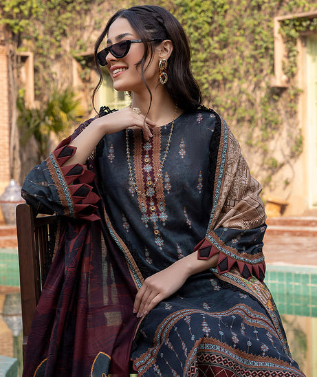 Sana & Sara Print Lawn`22 D#08 D Grey