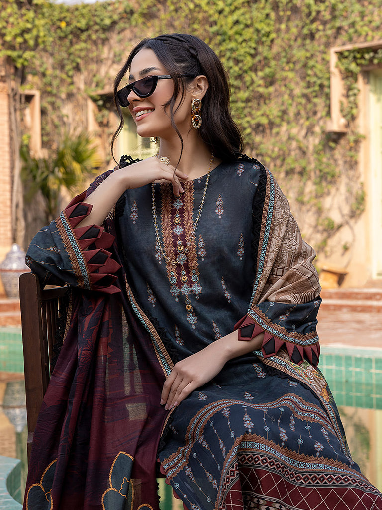 Sana & Sara Print Lawn`22 D#08 D Grey