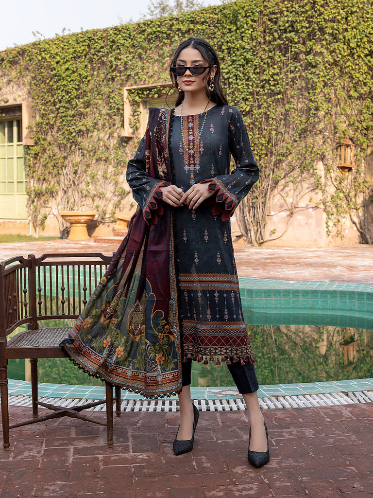 Sana & Sara Print Lawn`22 D#08 D Grey